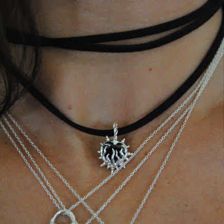 Jlinedesigns-jewellery-necklace-handmade-gems-heart-heartjewellery-silver-silverjewellery-selflovejewellery-goldcoast-taylorswift-Icandoitwithabrokenheart-blackheart