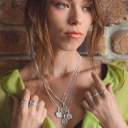 element necklaces made from solid silver