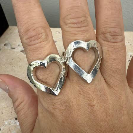 laregr than love rings in silver