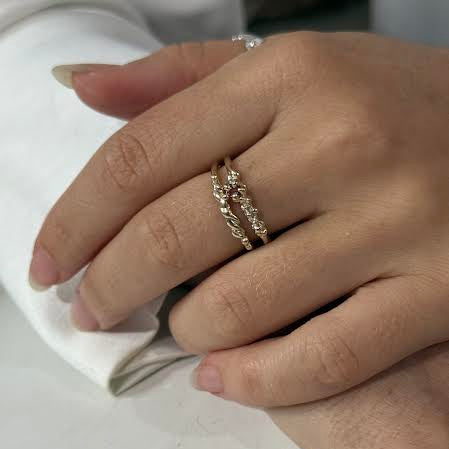 solid gold stacker rings
