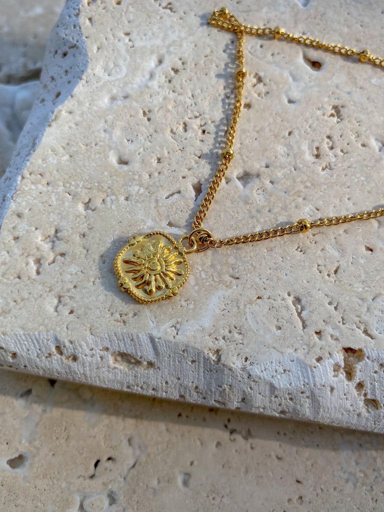 Athena Charm necklace-Gold