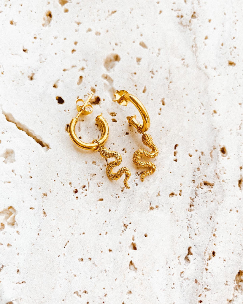 Angel hoop earrings - Gold