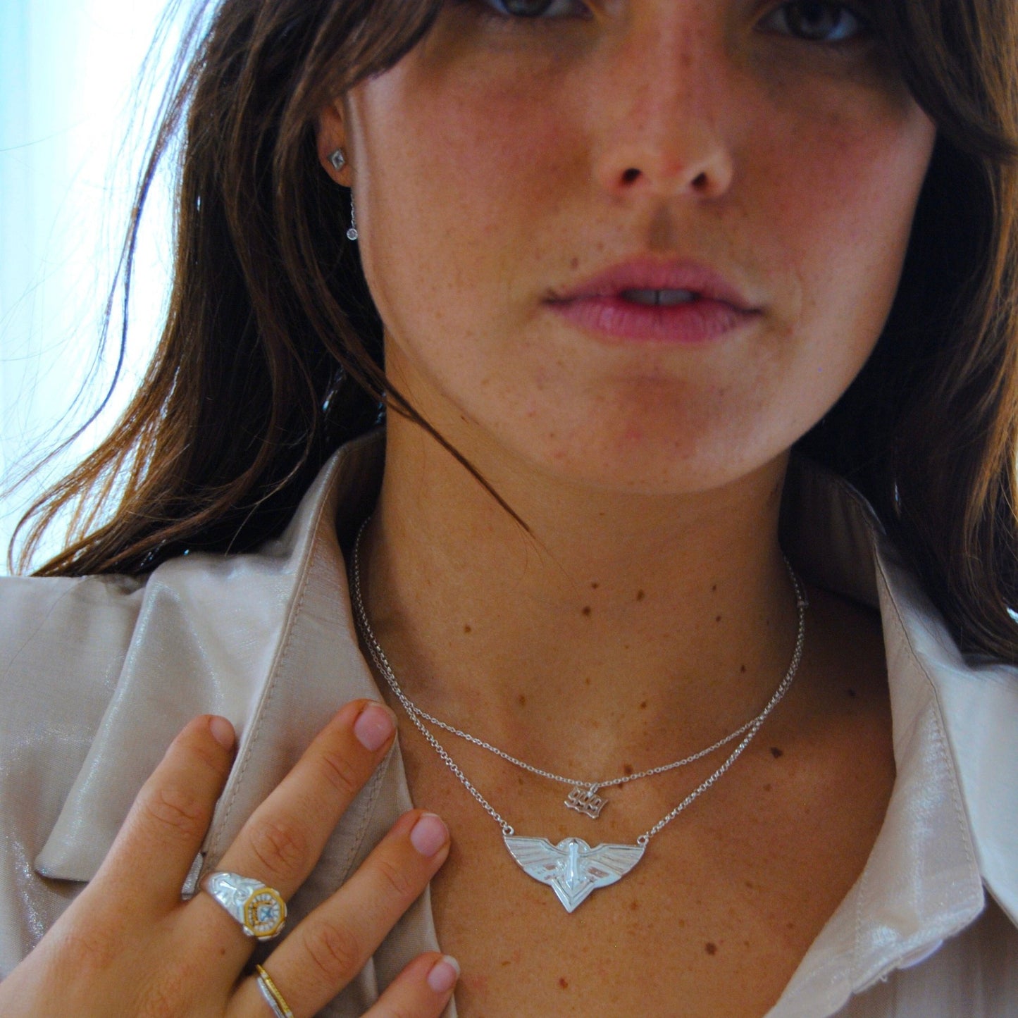 Guardian Angel Necklace- Silver