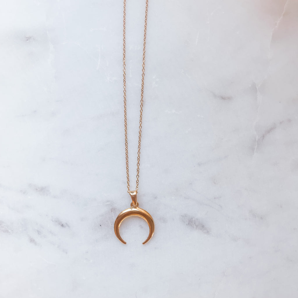 Ocean Crescent necklace- Gold