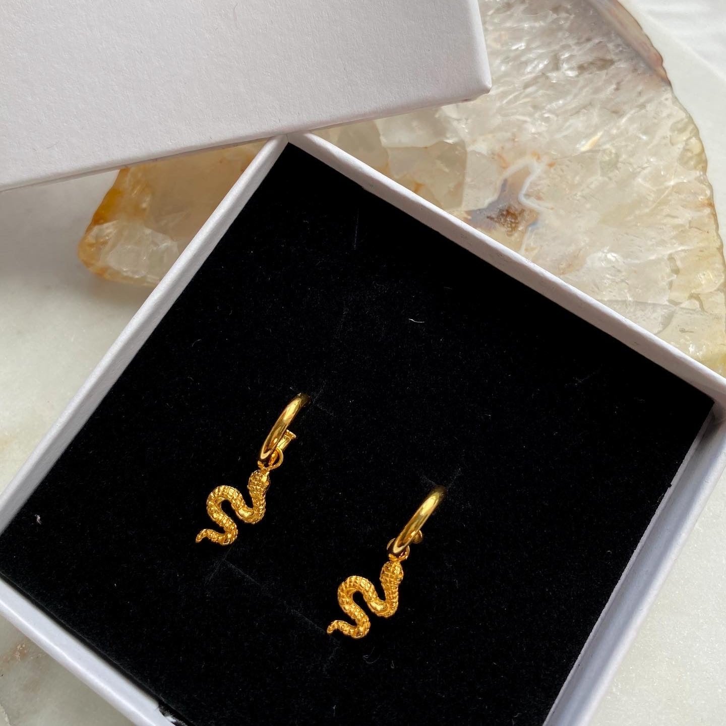 Luxe serpent hoops- Gold