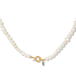 Pearl necklace - Gold clasp