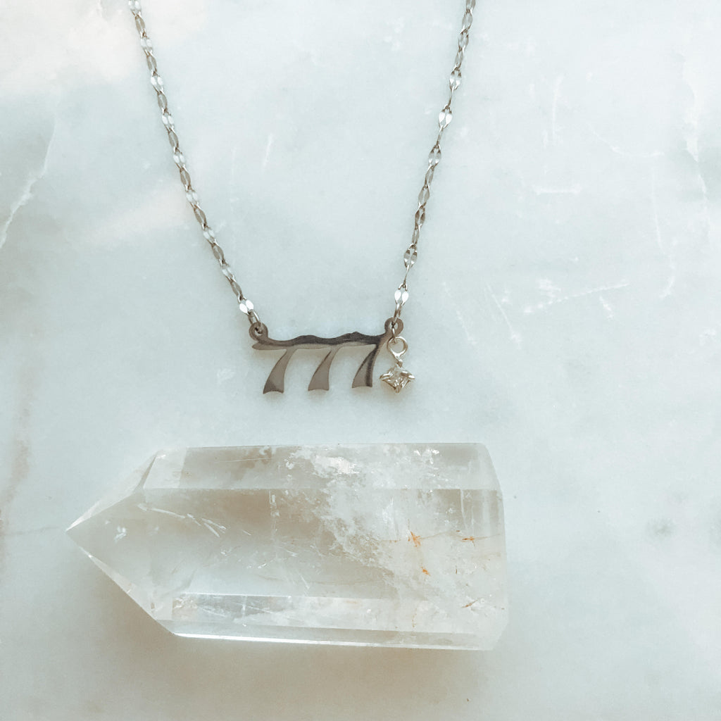 Angel Tri Necklace- Silver