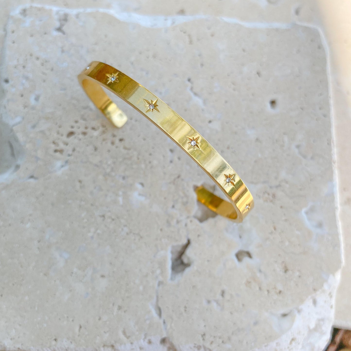 Day & Night Cuff Bangle-Gold