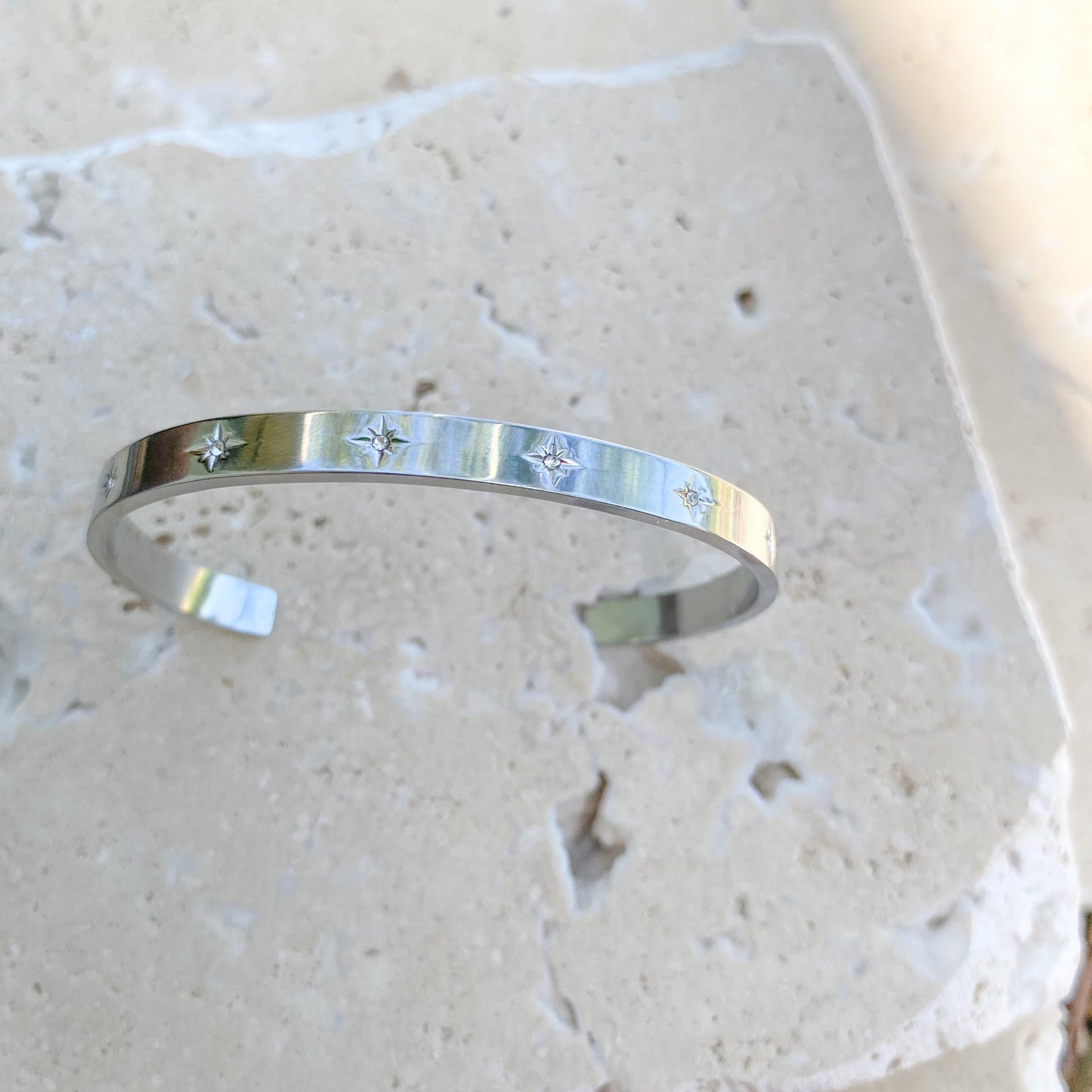 Day & Night Cuff Bangle- Silver