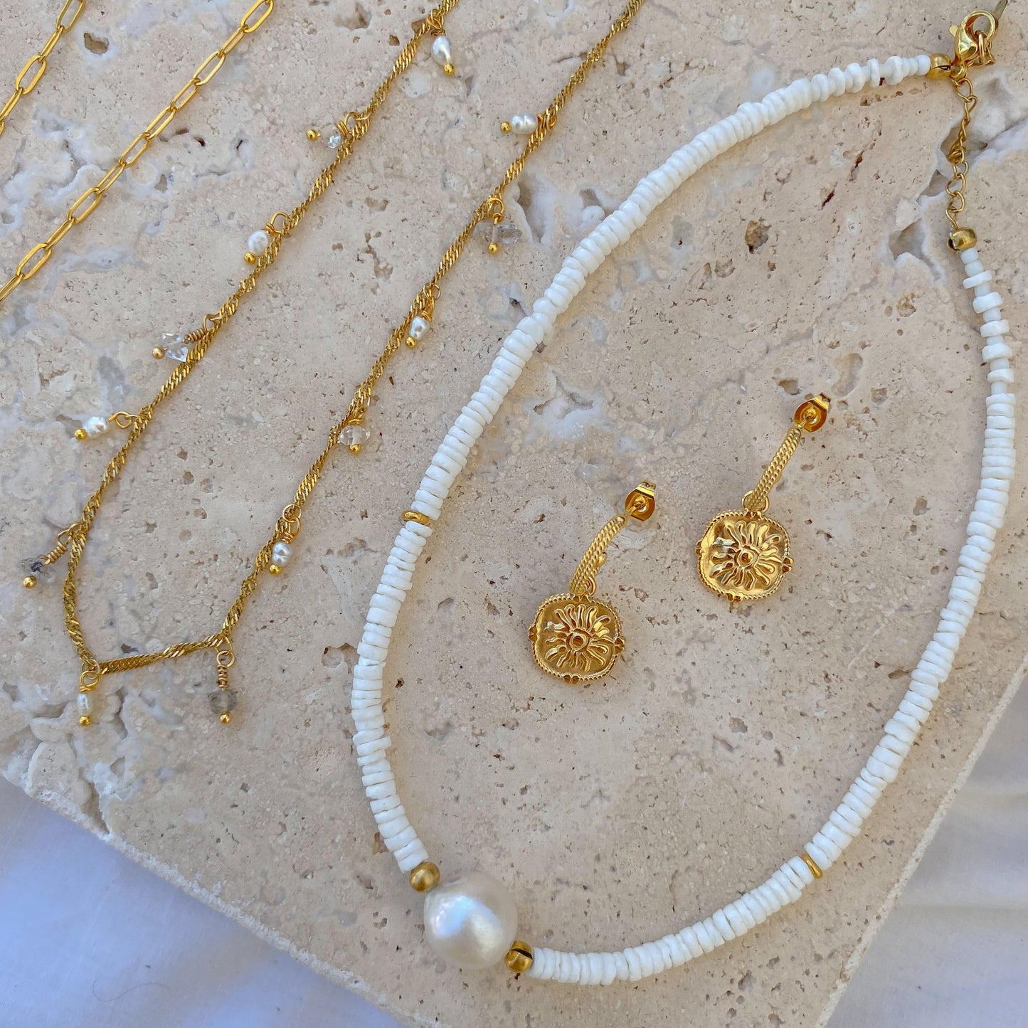 Luxe puka beach necklace