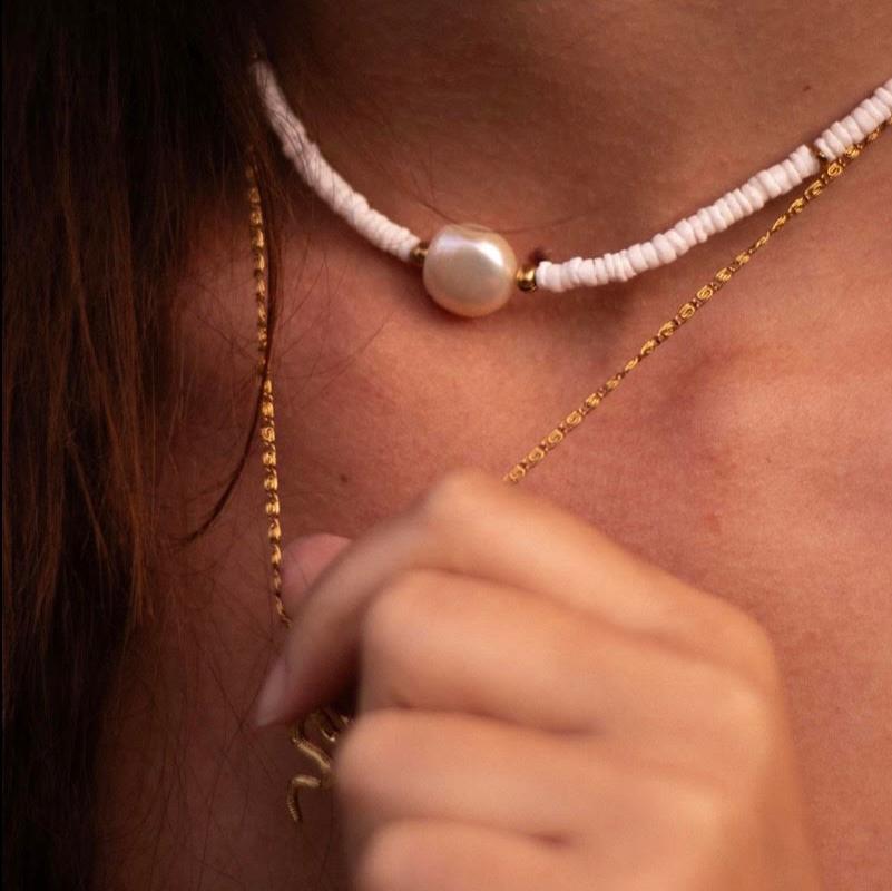 Luxe puka beach necklace