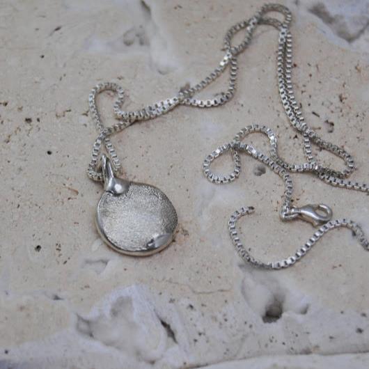 Pet print pendant-Sterling silver- Fingerprint impression kit + necklace