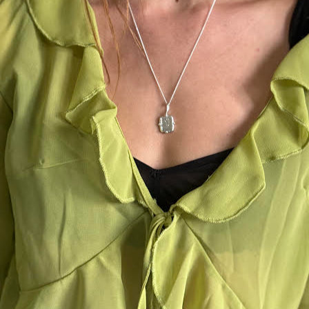 water element necklace in sterling silver hand made pendant