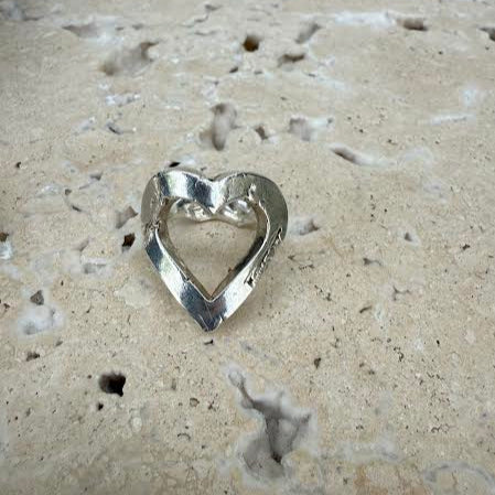heart ring in silver