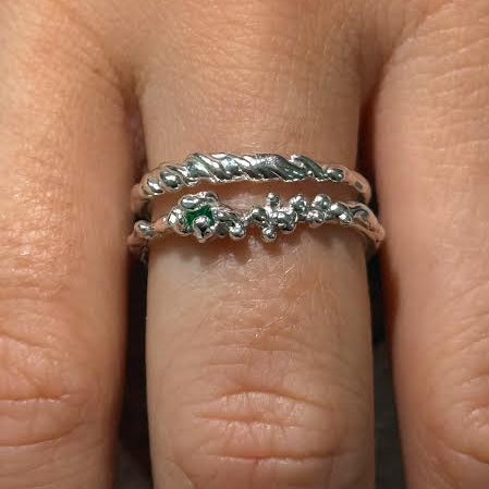 earth element ring in silver