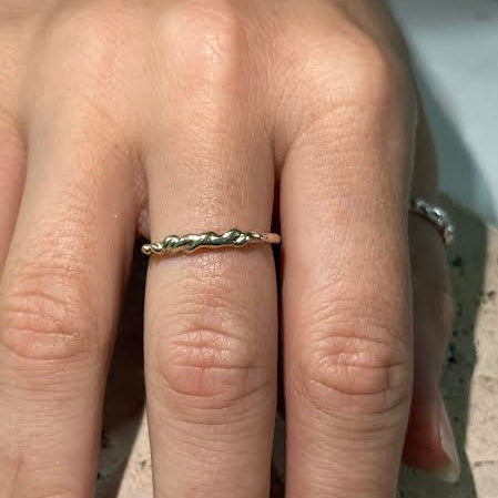 Solid 9ct gold stacker ring