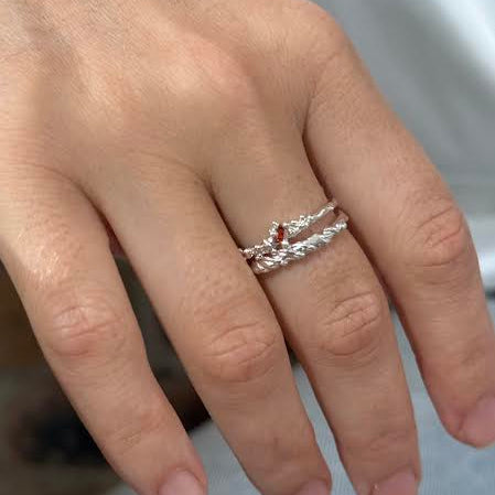 our silver stack rings