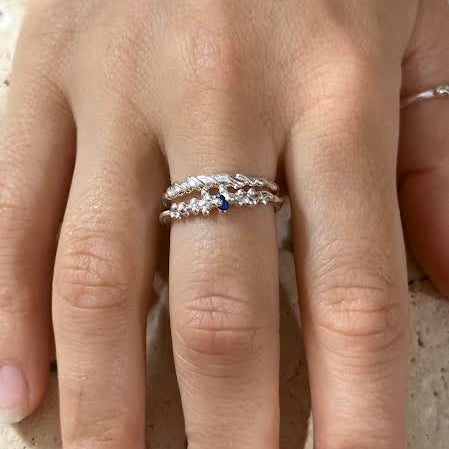 water element ring made rom sterling silver