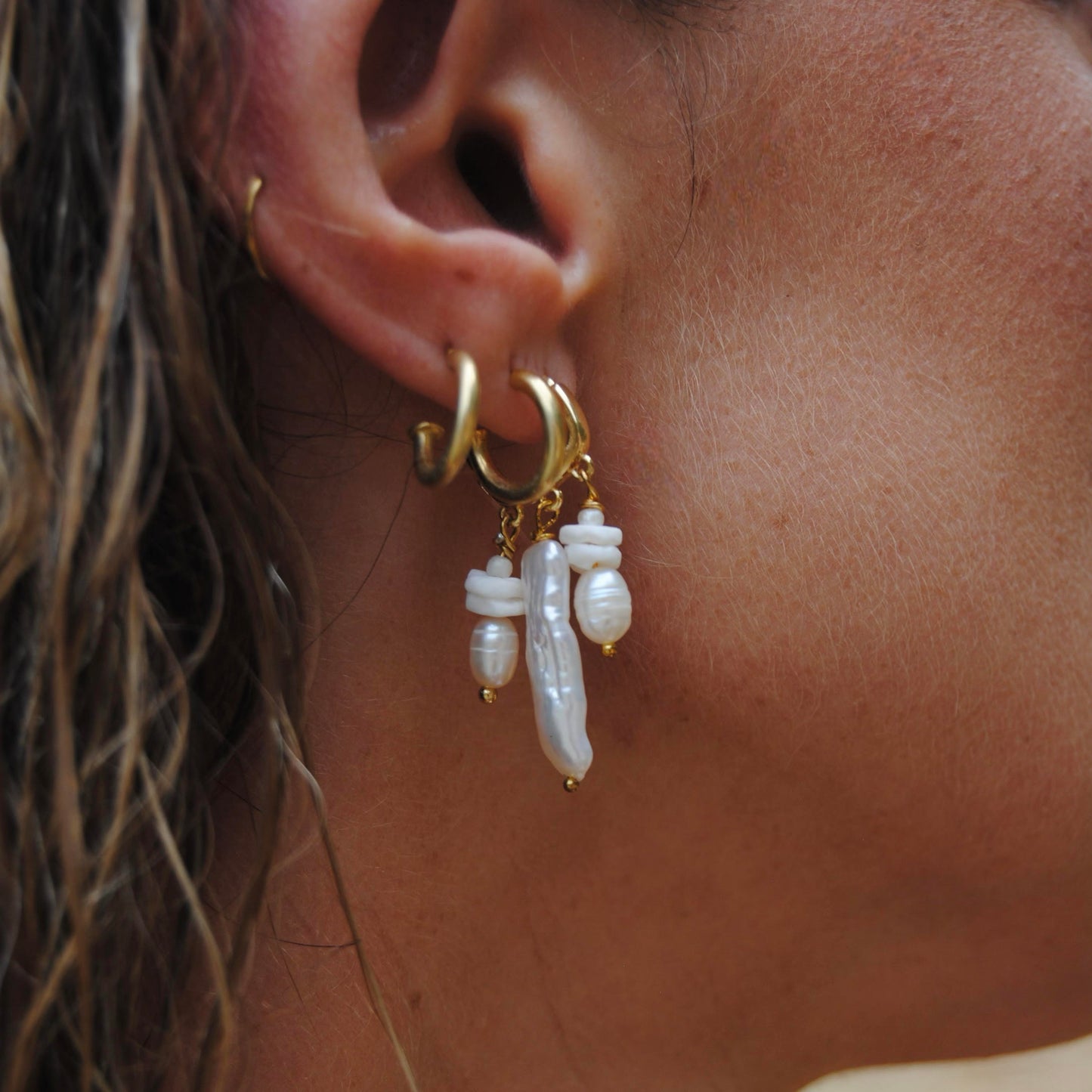 Siren pearl earrings