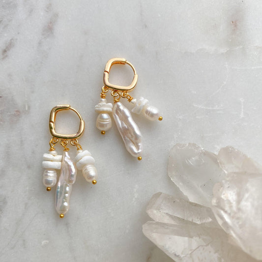 Siren pearl earrings