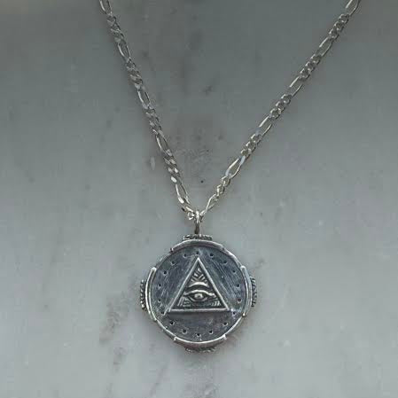 protection eye necklace in solid silver unisex jewellery
