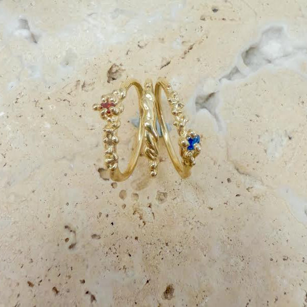 solid gold stack rings