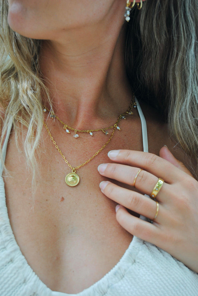 Athena Charm necklace-Gold