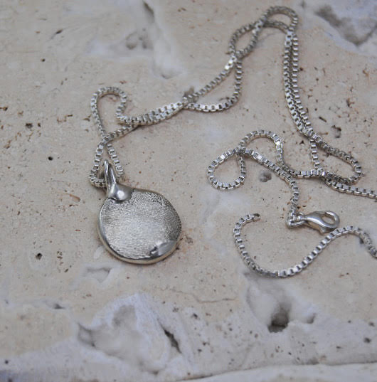 Fingerprint Pendant-Sterling silver- Fingerprint Impression Kit + Necklace