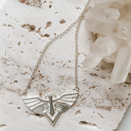 Guardian Angel Necklace- Silver