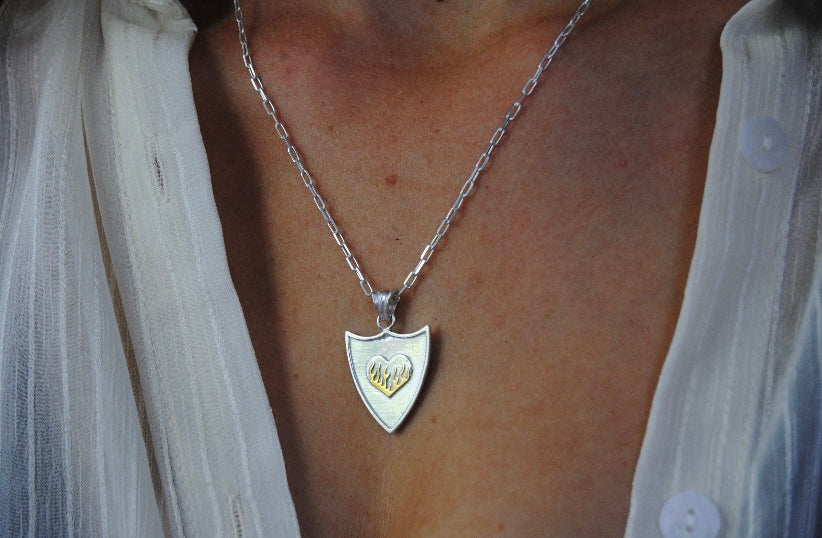 Angel Tri Necklace- Silver