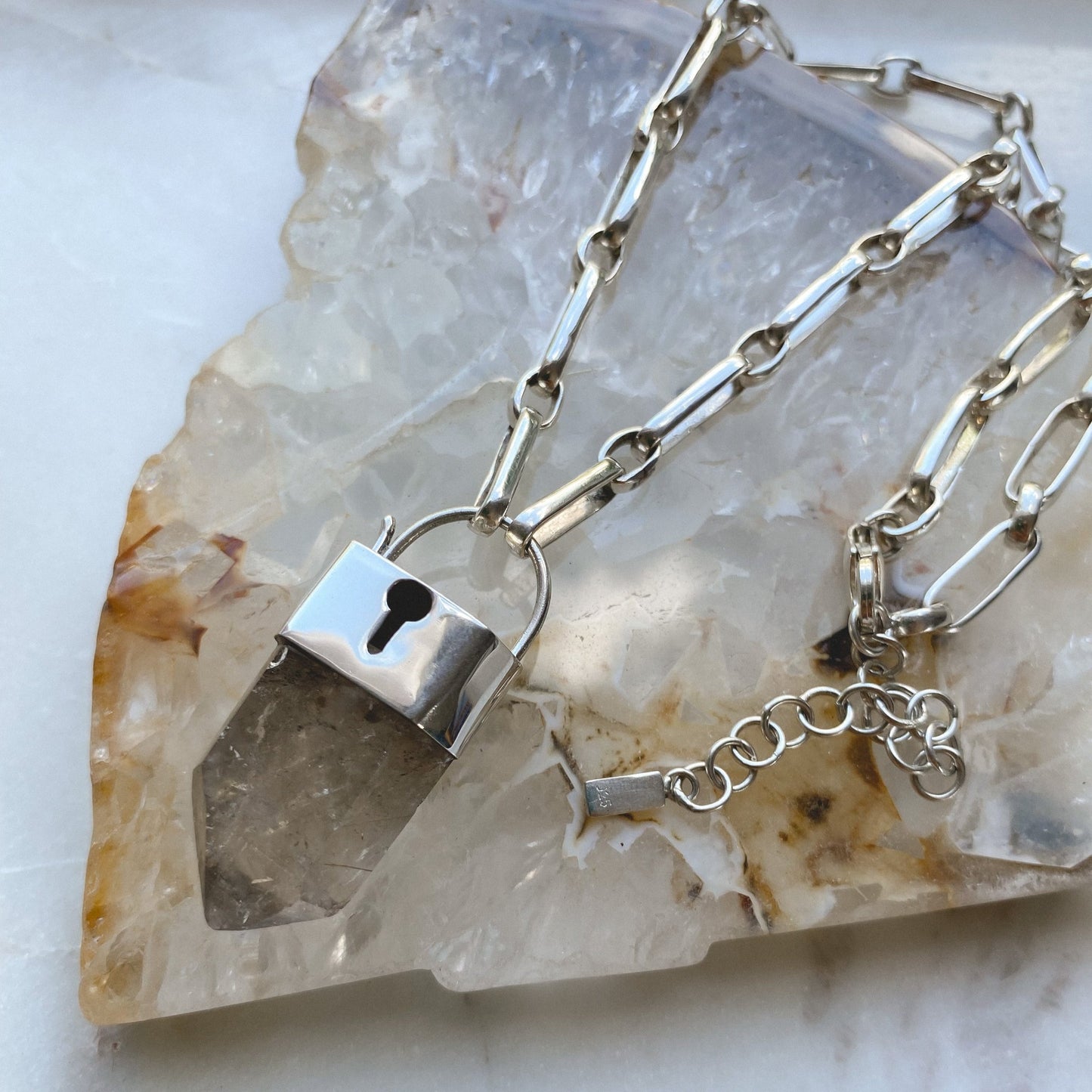 Crystal Love Lock necklace