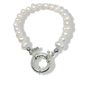 Empress Lulu Pearl bracelet- Silver clasp