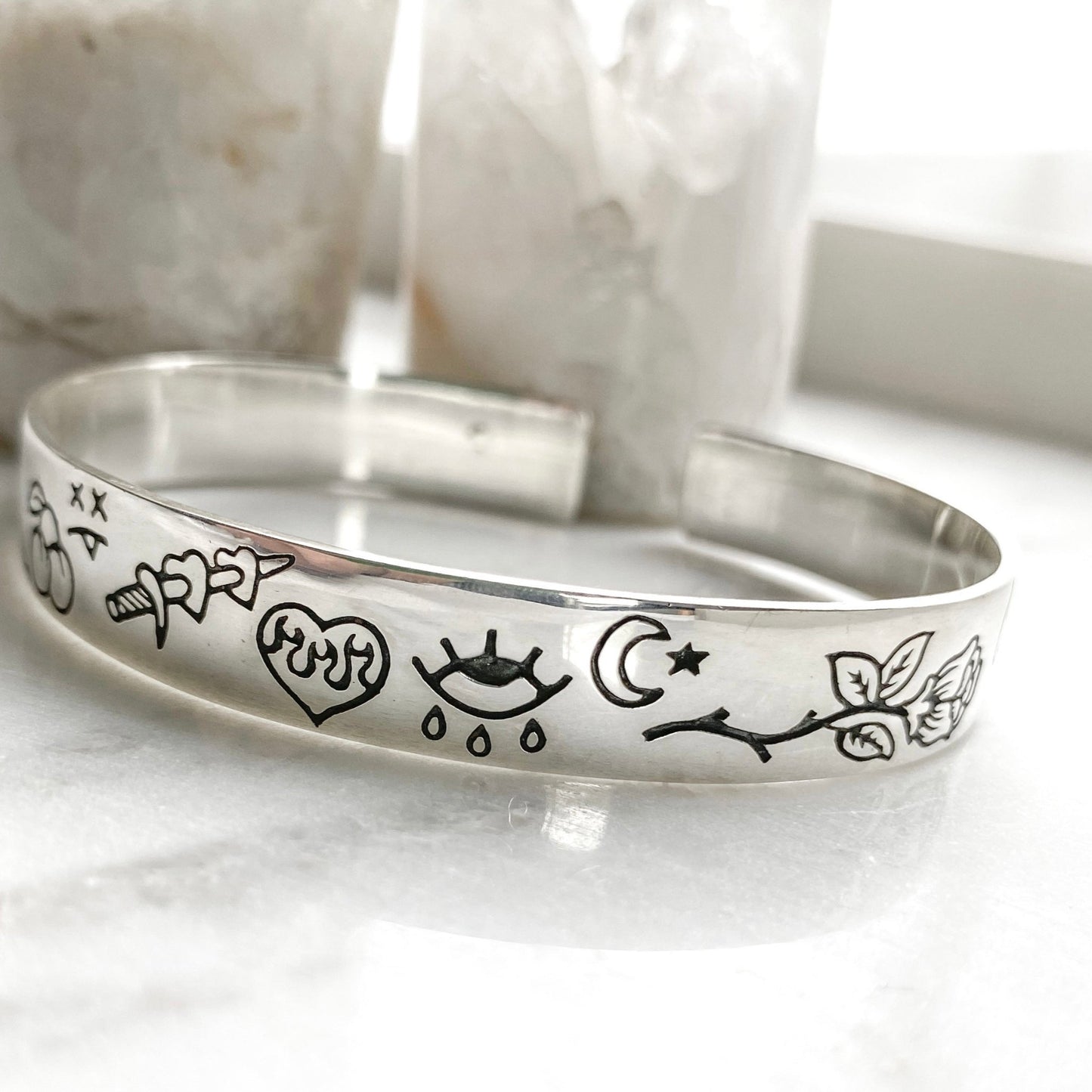 Tattoo love cuff