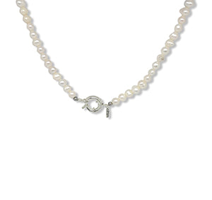 Empress Lulu pearl necklace-Silver clasp